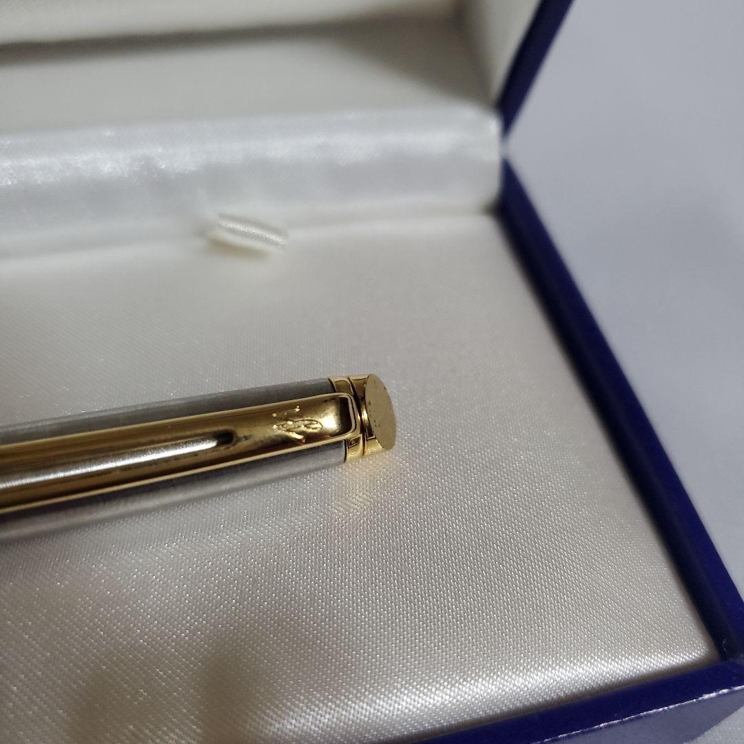 Unused WATERMAN ballpoint pen with original box showing some dirt on cover