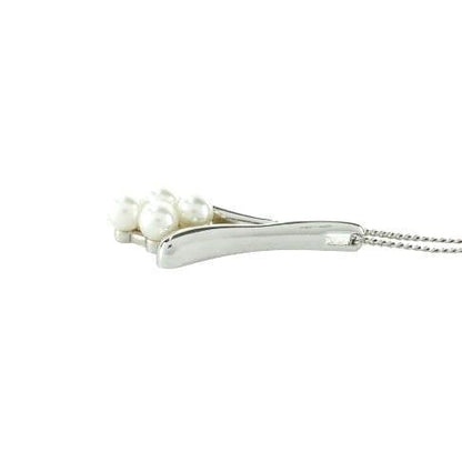 New Mikimoto pearl necklace with SV925 chain and Nina Ricci Paul & Joe handkerchief