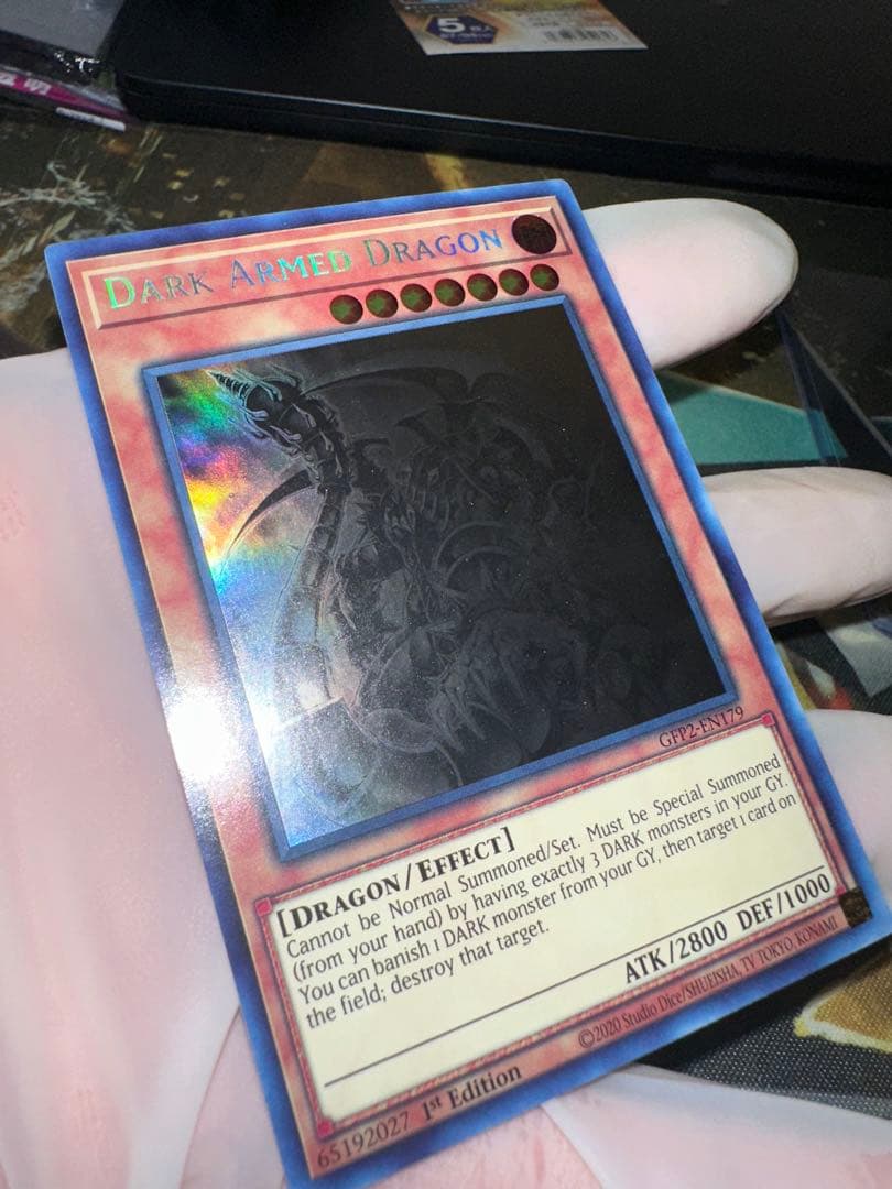 YuGiOh Dark Armed Dragon Ghost Rare card GFP2-EN179 North America 1st edition Japan import