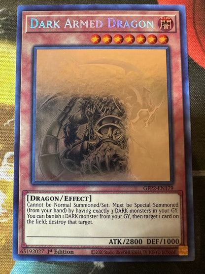 YuGiOh Dark Armed Dragon Ghost Rare card GFP2-EN179 North America 1st edition Japan import