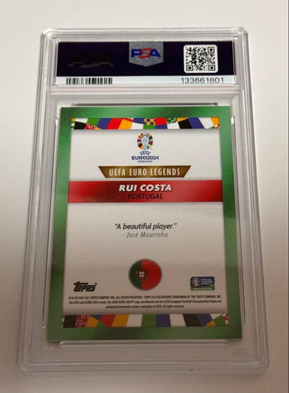 PSA 8 AC Milan Luís Figo Autographed Card — 98/99 — Japanese