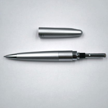 Silver Pilot ballpoint pen and mechanical pencil set with box, full length and lightweight design