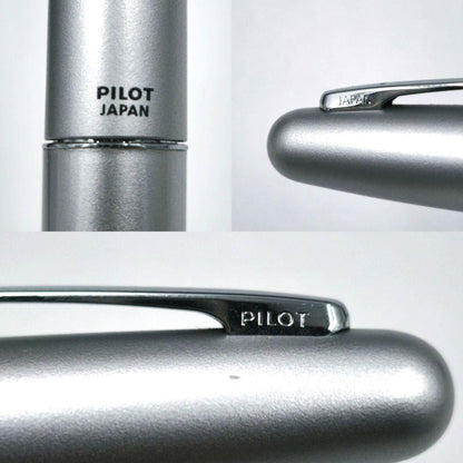 Silver Pilot ballpoint pen and mechanical pencil set with box, full length and lightweight design