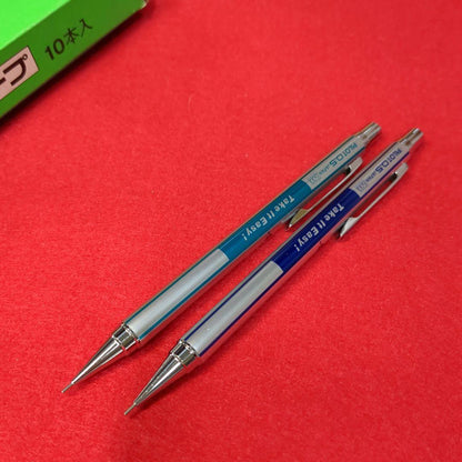 Two new unused Pilot mechanical pencils with different colored bodies in retro Showa style