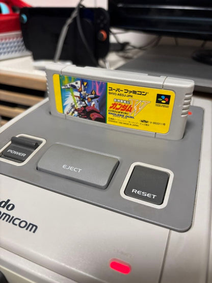 Super Nintendo Entertainment System cartridge for Shinsou Kidou Senki Gandamu W Endless Duel video game 1996 Japanese