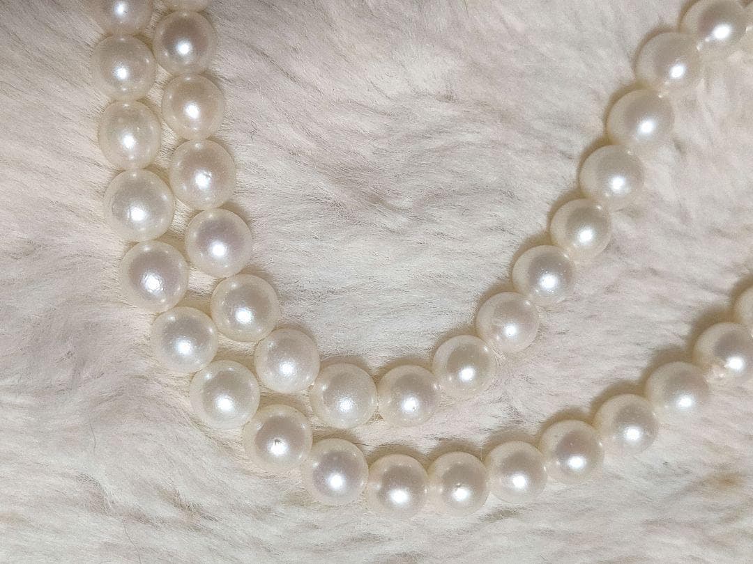 C Akoya pearl gradient necklace with silver chain and 3.8 to 7.2mm baby pearls, 44cm length