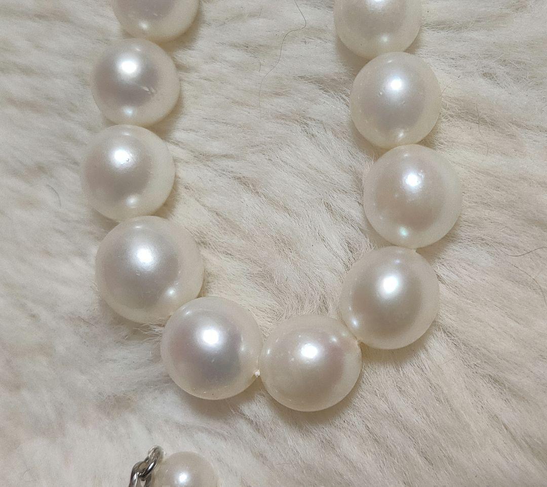C Akoya pearl gradient necklace with silver chain and 3.8 to 7.2mm baby pearls, 44cm length