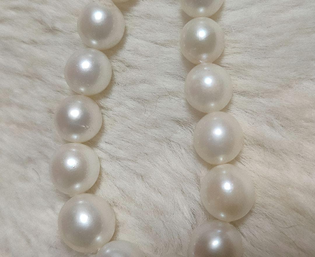 C Akoya pearl gradient necklace with silver chain and 3.8 to 7.2mm baby pearls, 44cm length