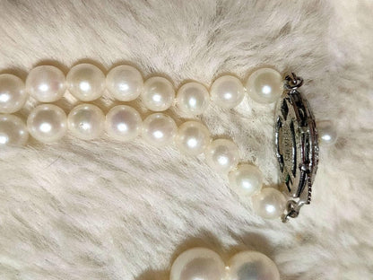 C Akoya pearl gradient necklace with silver chain and 3.8 to 7.2mm baby pearls, 44cm length