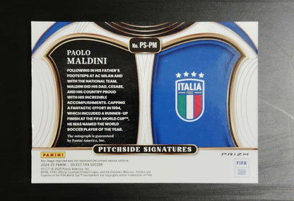 Paolo Maldini Autograph Parallels PANINI PRIZM — Japanese