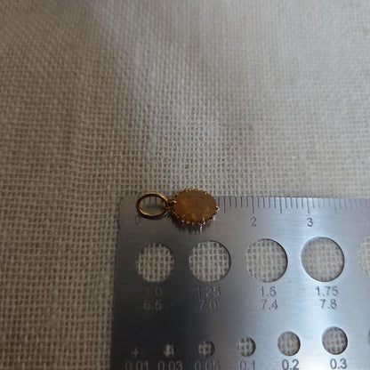 agate K14 yellow gold opal pendant top in cleaned condition with no accessories included