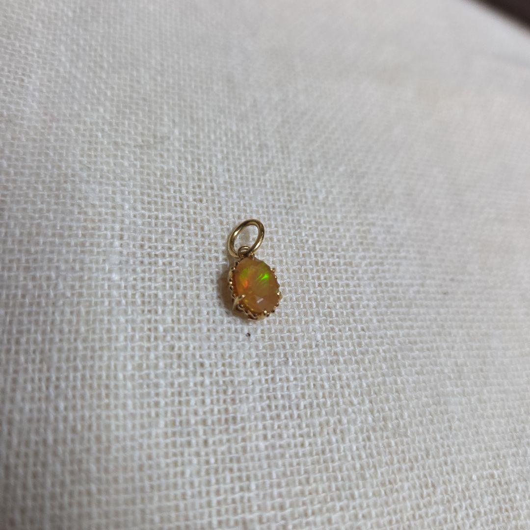 agate K14 yellow gold opal pendant top in cleaned condition with no accessories included