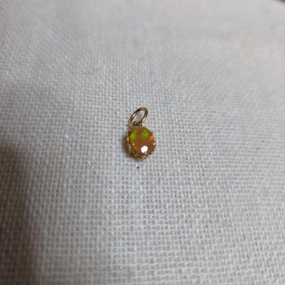 agate K14 yellow gold opal pendant top in cleaned condition with no accessories included