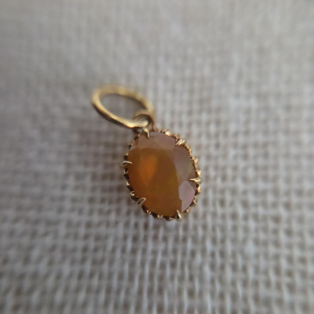 agate K14 yellow gold opal pendant top in cleaned condition with no accessories included