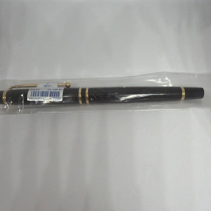 PILOT FG-1MR-BF black fountain pen with fine tip and gold-colored ring on cap
