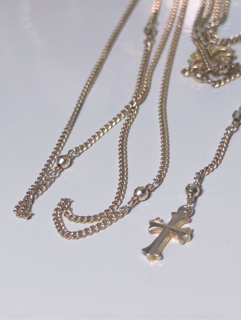 Agete Lariat Rosary Y-Shaped Necklace in gold sterling silver with 50 cm length and 1 cm top size