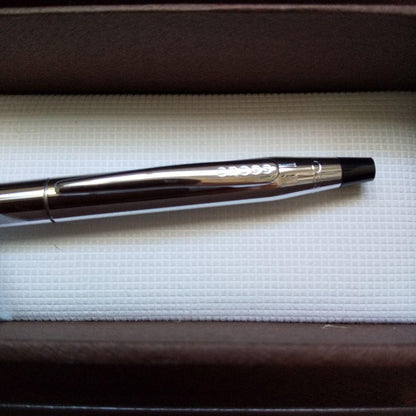 CROSS Ballpoint Pen with metal body and oil-based ink shown in simple packaging