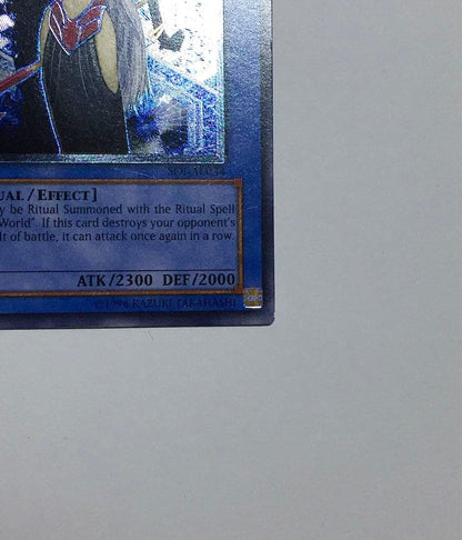 Yu-Gi-Oh Old Asia Relief Ruin the Goddess of Ruin Ultimate Rare card Japan import with visible signs of use