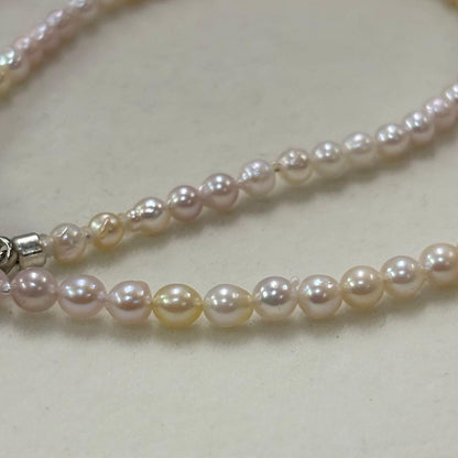 Akoya pearl necklace featuring 3.5-4mm pearls, 43 cm length, from Ise-Shima Egu Bay