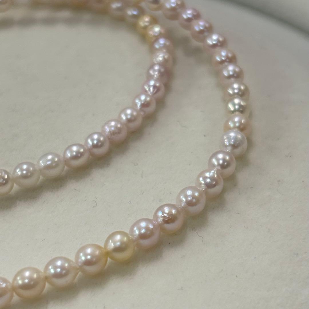 Akoya pearl necklace featuring 3.5-4mm pearls, 43 cm length, from Ise-Shima Egu Bay