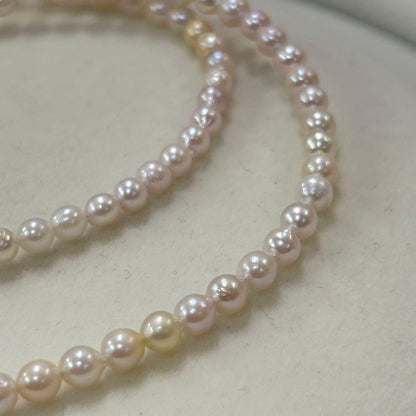 Akoya pearl necklace featuring 3.5-4mm pearls, 43 cm length, from Ise-Shima Egu Bay