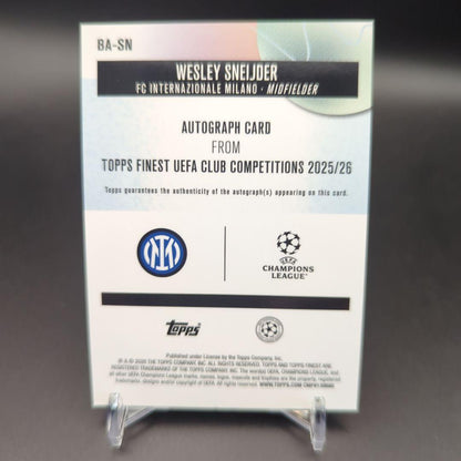 Sneijder (Wesley Sneijder) Autographed Card 25 Limited Edition — Japanese