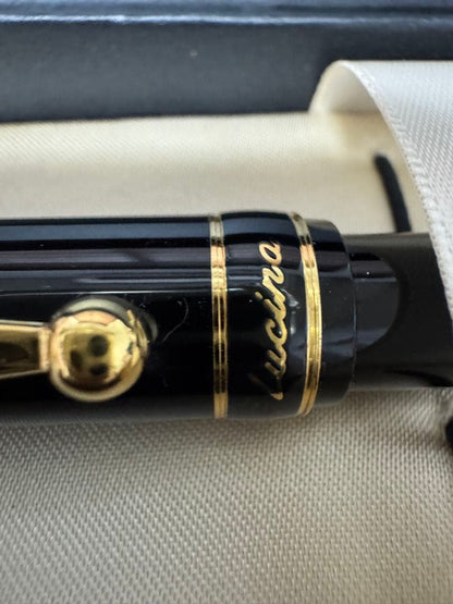 PILOT Lucina black ballpoint pen made of plastic and metal with a dedicated black case
