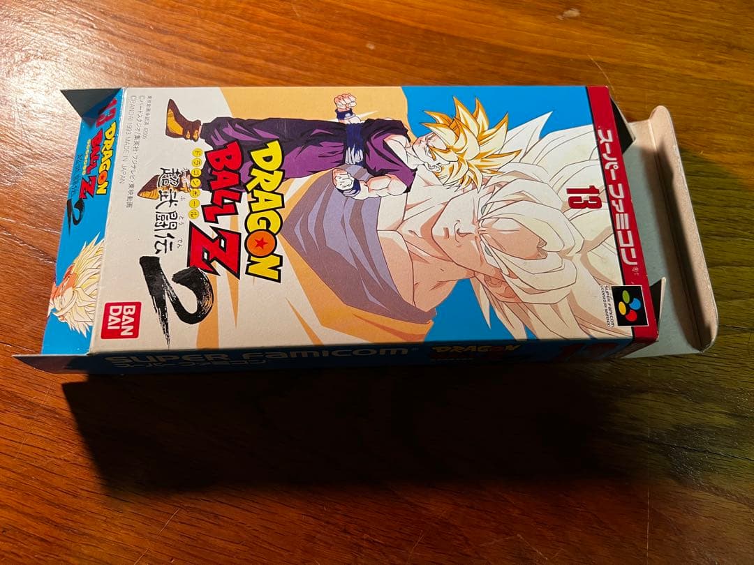 SNES Dragon Ball Z Super Butoden 2 game cartridge with box in excellent condition