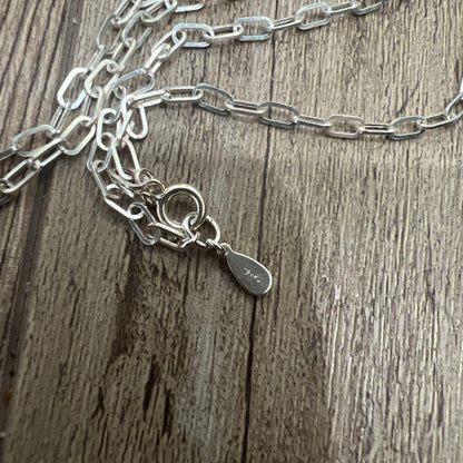 Agete 925 sterling silver necklace with 59 cm length and 4.9 mm x 2.5 mm link size