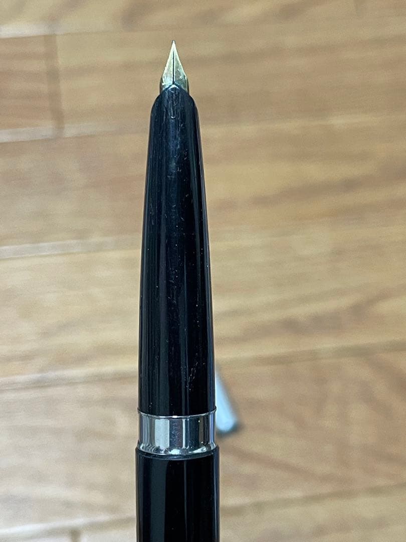 Used Pilot Fountain Pen with blue barrel and silver clip showing some surface scratches