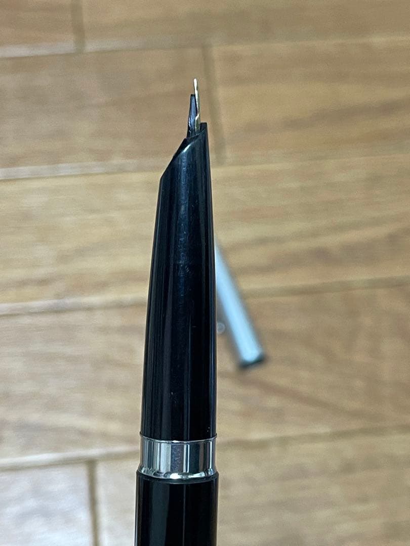 Used Pilot Fountain Pen with blue barrel and silver clip showing some surface scratches