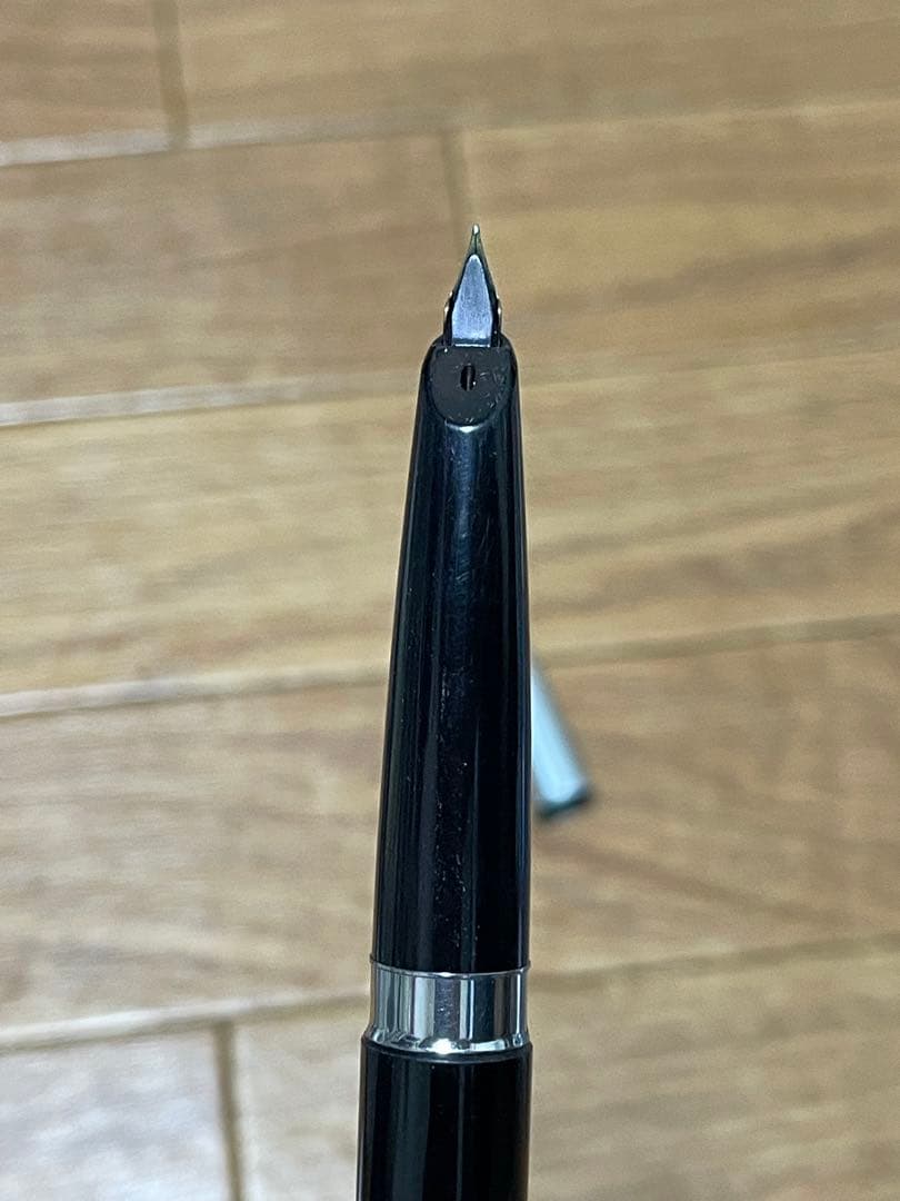 Used Pilot Fountain Pen with blue barrel and silver clip showing some surface scratches