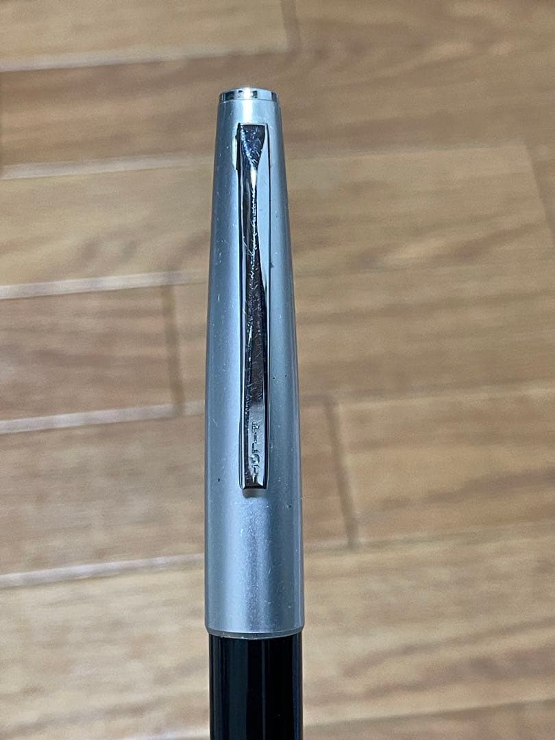 Used Pilot Fountain Pen with blue barrel and silver clip showing some surface scratches