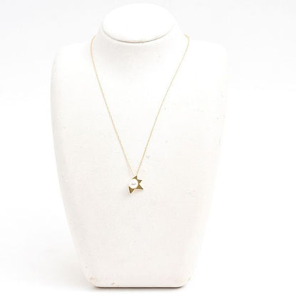 Tasaki Ladies Comet Plus yellow gold necklace with 7.6mm pearl pendant and adjustable 45 cm chain
