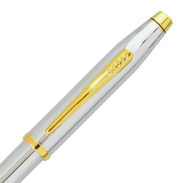 CROSS Century 3302WG Medalist Ballpoint Pen with silver finish and elegant design, 141mm length