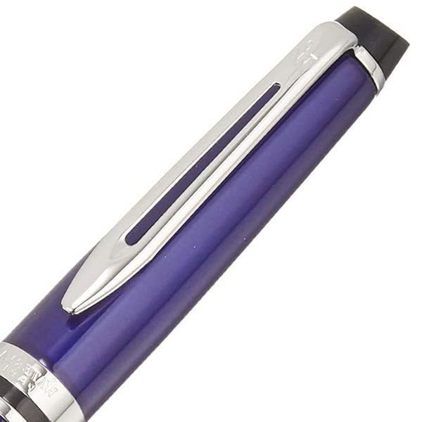 WATERMAN Expert Essential Dark Blue CT ballpoint pen with twist mechanism, 142mm length, and 13mm diameter