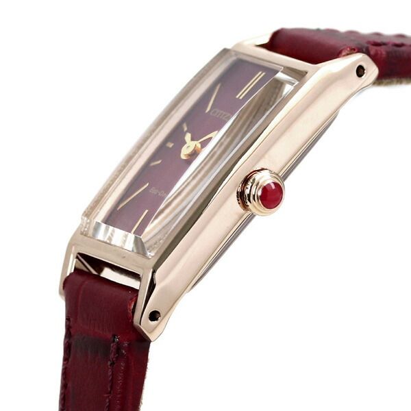 Citizen Kii EG7043-09W ladies wristwatch with red dial red band and gold-plated stainless steel case