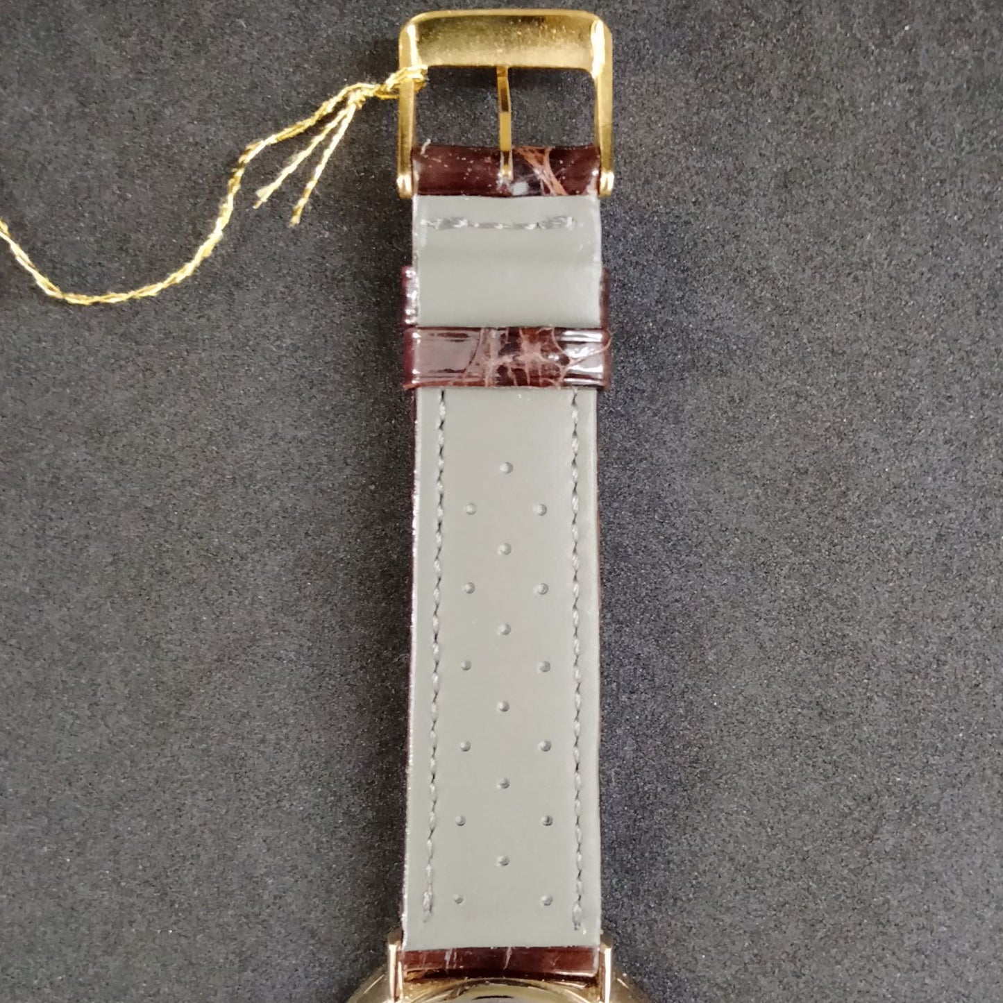 Citizen Dress Watch DR-70 with gold stainless steel case and original crocodile leather band