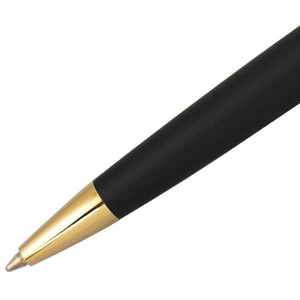 WATERMAN Paris Metropolitan Essential Matte Black GT ballpoint pen with matte black barrel and gold trim