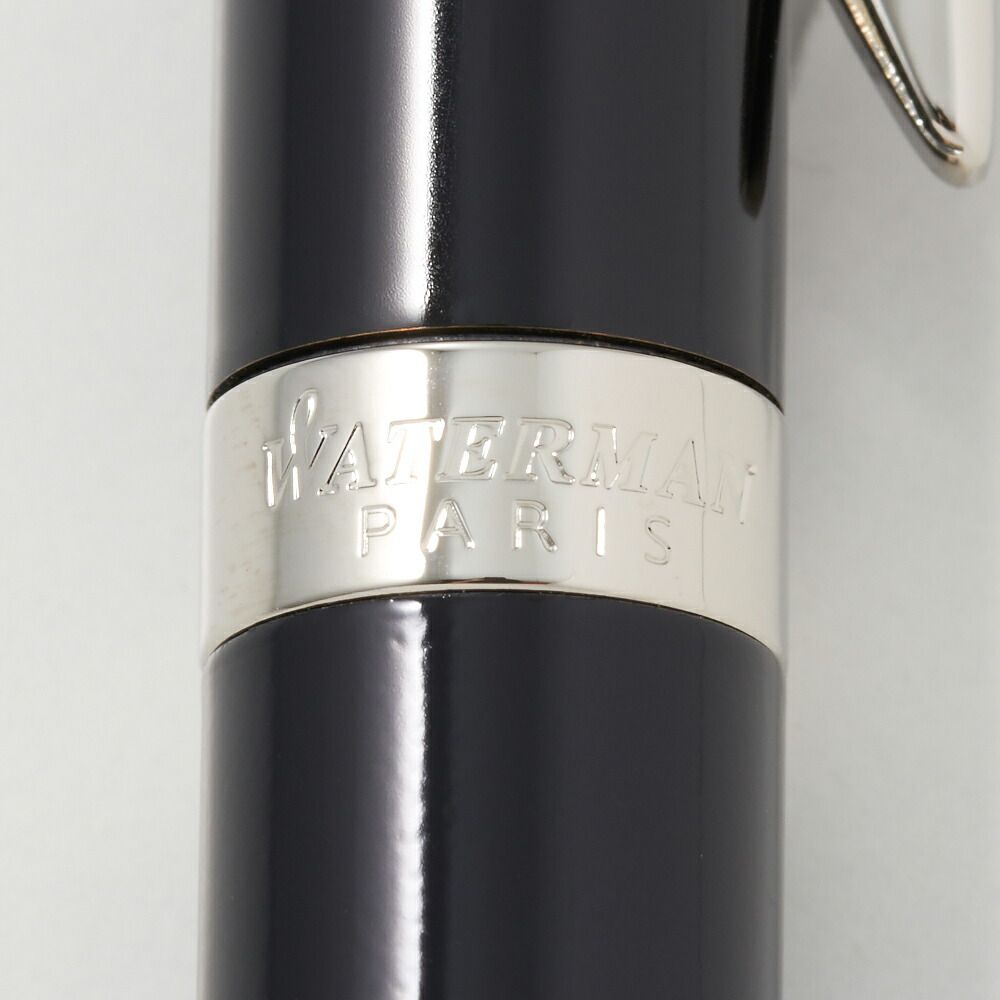 Waterman Ombre Lumiere Metropolitan CT Ballpoint Pen with sleek metallic finish and black grip, 13.5 cm long