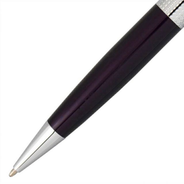 CROSS Beverly AT0492-7 deep purple ballpoint pen with silver accents and 133mm length