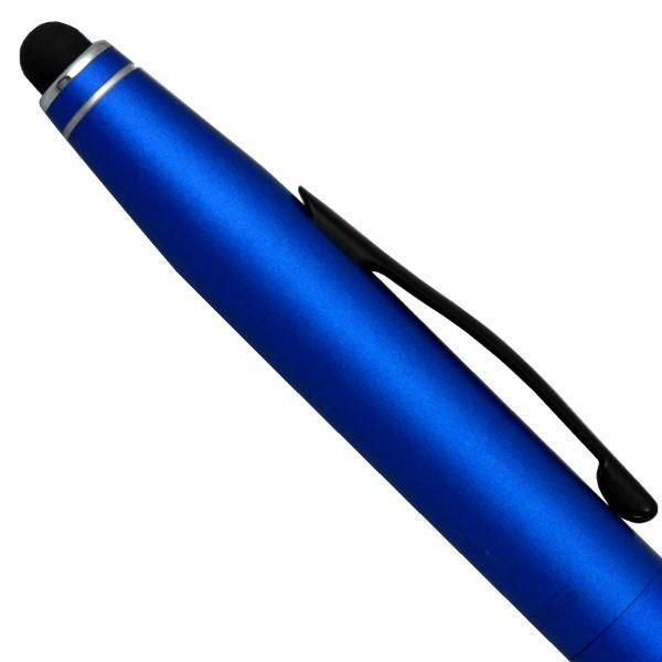 CROSS Tech Two Metallic Blue ballpoint pen with brass barrel and stylus parts, twist mechanism