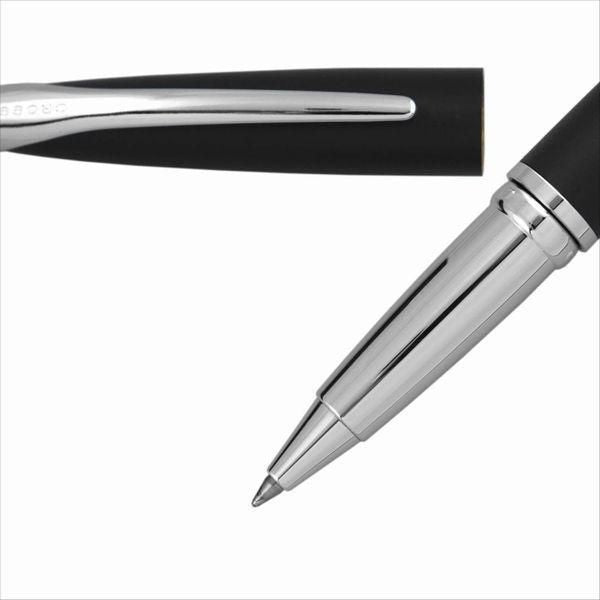 Cross ATX Select Tip Roller Ball Pen 885-3-1-SET with gift box and refill set, 140 mm length, silver finish