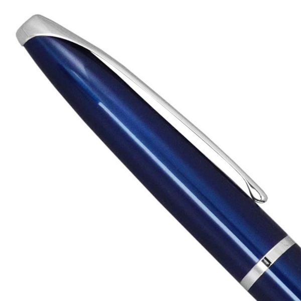 Limited Quantity Cross rollerball pen gift set with translucent blue lacquer finish and brass chrome body