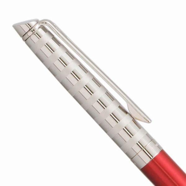 Waterman Metropolitan Deluxe Stripe Reed CT 2118357 twist pen with stainless steel lacquer finish and palladium plated trims