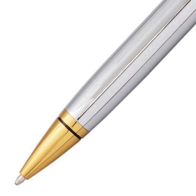 CROSS Law Kuro-Coventry NAT0662-2 Medalist ballpoint pen with brass base, chrome plate, and gold tone accents