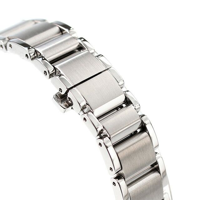 Citizen L EM1060-87N ladies wristwatch with shell dial and silver stainless steel split pipe band