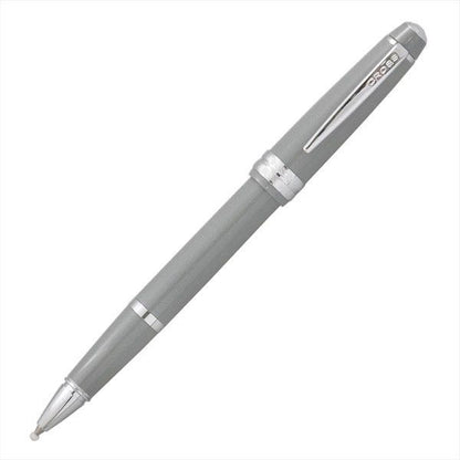 Limited Quantity CROSS Bailey Light Gray Ballpoint Pen gift set with twist mechanism and chrome accents