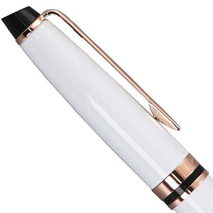 WATERMAN Expert Essential Precious White PGT 2168111 oil-based ballpoint pen with glossy lacquer and nickel palladium trim