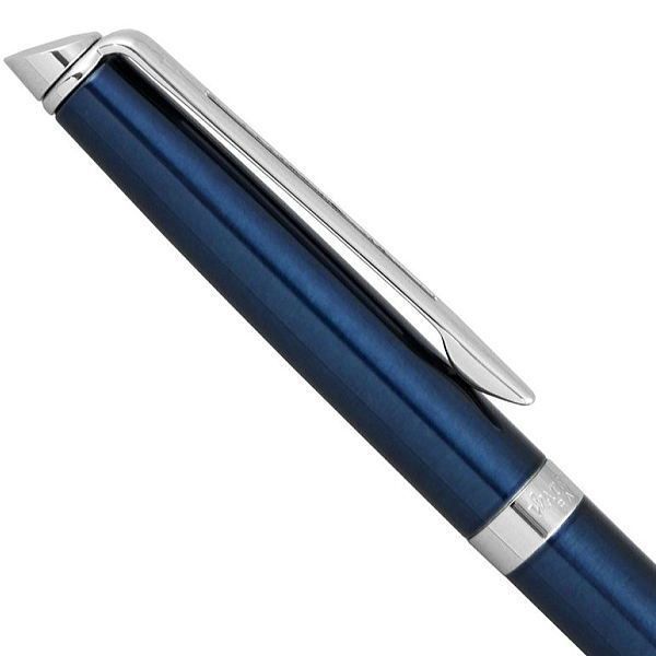Waterman Metropolitan Essential Metallic Blue CT oil-based ballpoint pen with metallic finish and clip